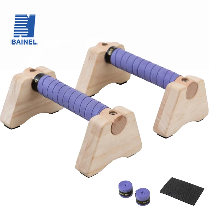Dip Bar Parallel - Wooden Push-up Stand Non-SlipPush Up Bar