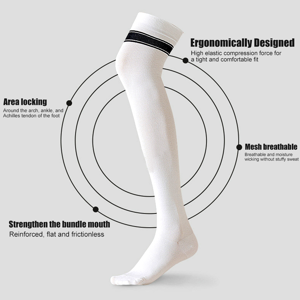 1Pair High Thigh Socks Striped - Yoga Daily Fitness review and price
