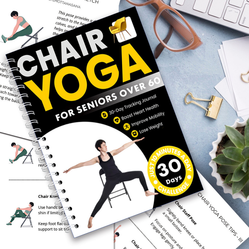 30-Day Chair Yoga Fitness Guid - Yoga Fitness Journal review and price