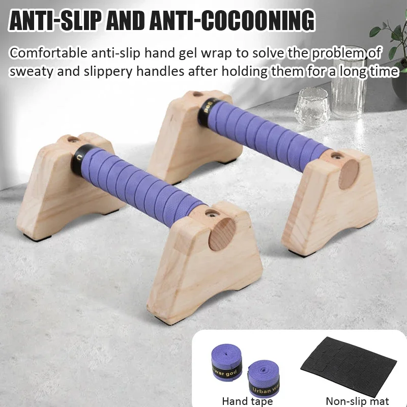 Wooden Push-up Stand Non-SlipP - Dip Bar Parallel review and price